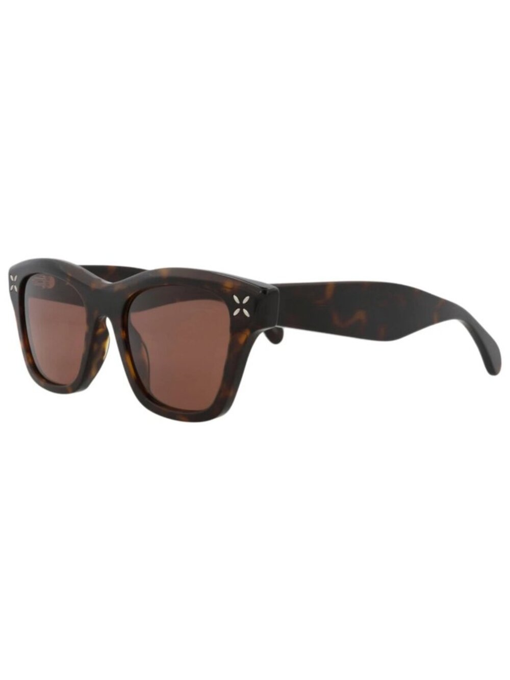 New Alaia Women's Sunglasses Square Rectangle Acetate Frame Havana Havana Brown